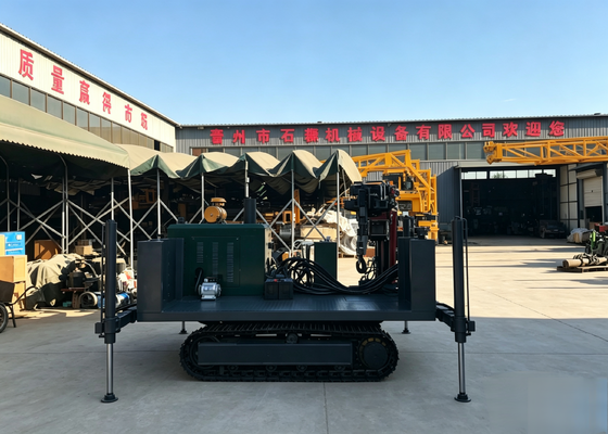 Heavy Duty Steel Tracked Chassis With Remote Control Crane Boom For Construction & Drilling