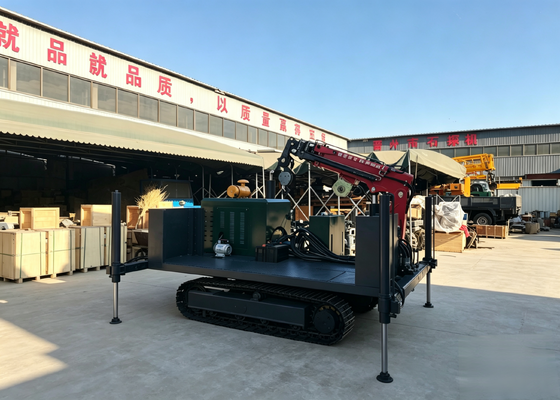All-Terrain Crawler Carrier Chassis with Hydraulic Lifting Boom & Stabilizer Legs