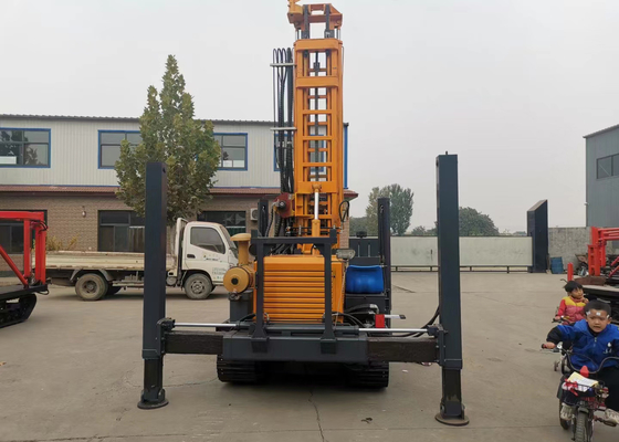 260 เมตรเครื่องเจาะลม Rig Crawler Mounted Water Well Machine Tunnel