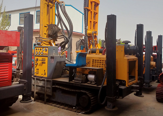 450m Crawler Mounted Borehole Drilling Machine เครื่องยนต์ดีเซลขับเคลื่อนDth