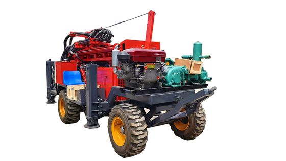 55KW ความเร็วเร็วเร็ว โทรศัพท์มือถือ เครื่องเจาะพนูเมติก Crawler สําหรับการชลประทานทางการเกษตรในพื้นที่แห้ง