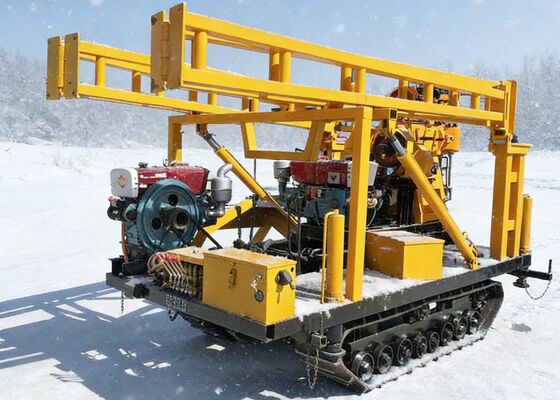 เครื่องยนต์ดีเซลที่ขับเคลื่อนยางหรือสแตนเลส Crawler Track สําหรับเครื่องเจาะบ่อน้ํา