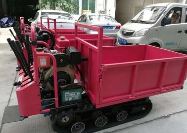เครื่องยนต์ดีเซลฟาร์มการขุดตีนตะขาบไฮดรอลิกตีนตะขาบ Mini Dumper Track Transporter ความจุ 2MT