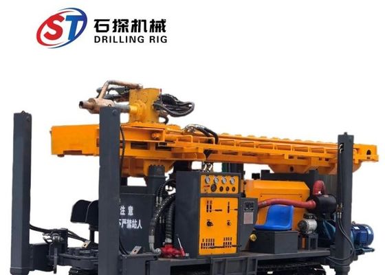 ดีเซลยืดหยุ่น 350 เมตร Borehole Drilling Rig ไฮดรอลิกควบคุม