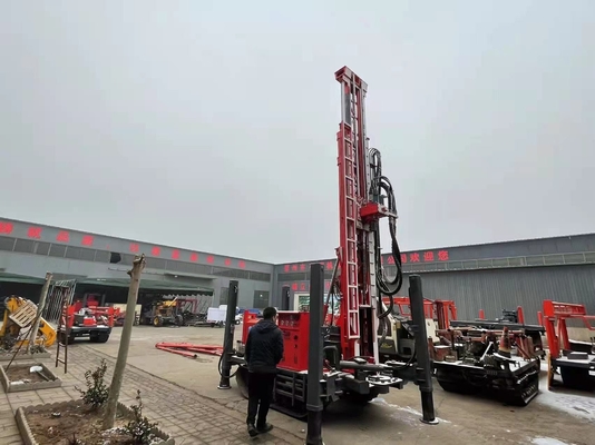 180m Deep St180 Pneumatic Drilling Rig Crawler Type ไฮดรอลิกขนาดเล็กสำหรับบ่อน้ำ