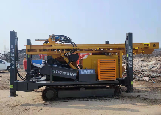 Crawler Borehole 380V แท่นขุดเจาะบ่อน้ำขุดเจาะระบบนิวเมติก Dth